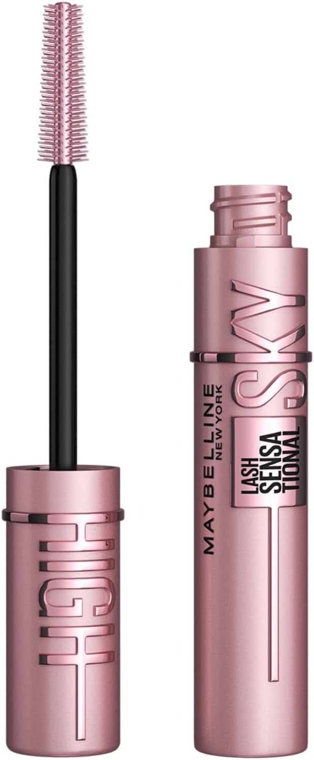 Maybelline Mascara, Lash Sensational Sky High Volumizing Thickening, Black | With Bamboo Extract, Eyelash Lengthening, Flake-Free Formula, Washable Mascara, Full Volume