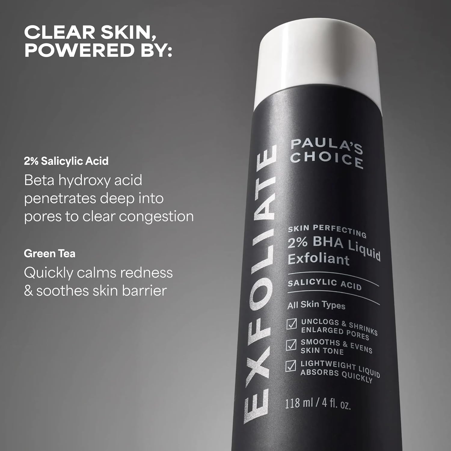 Paula's Choice 2% BHA Liquid Face Exfoliant for Blackheads & Pores, 30 ml