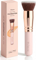 Make Up Brush Foundation Kabuki Flat Top, Perfect For Blending Liquid Cream | or Flawless Powder Cosmetics - Buffing, Stippling, Concealer - Premium Quality Synthetic Dense Bristles!