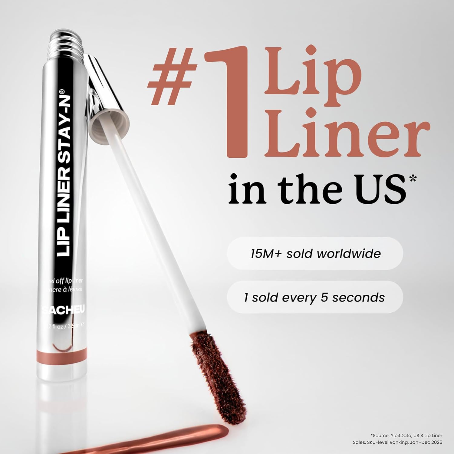 Sacheu Lip Liner STAY-N Peel Off Lip Stain, Longwear, p-INKED |