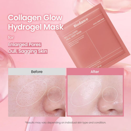 BIODANCE Bio-Collagen Real Deep Face Mask 4 Pcs | Hydrogel Overnight Mask