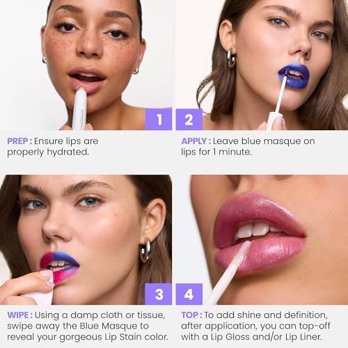 Wonderskin Lip Stain – Long Lasting, Waterproof, Lip Tint Peel Off Masque | Transfer-proof warm rose lip tint with comfortable all-day wear for natural-looking lips from day to night.