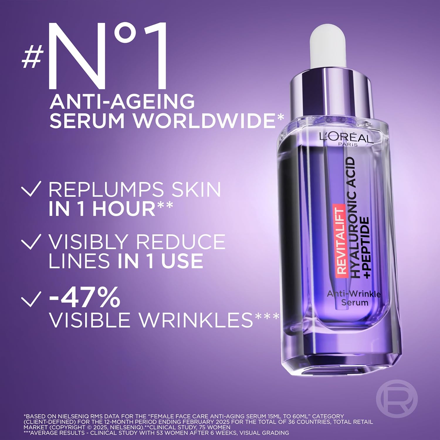 L'Oréal Paris 1.5% Hyaluronic Acid Face Serum, Revitalift Filler, 30ml